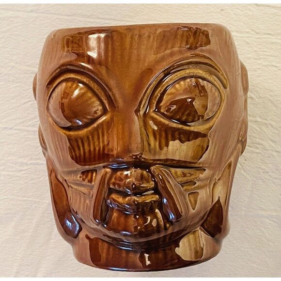 Tiki Mug Ceramic Hawaiian Cocktail Mug 4"- 17 ozDW 546 Brown - Picture 9 of 9